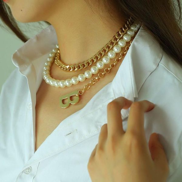 pendant necklaces fashion thick letter b chain choker necklace women alloy minimalist chunky collar female pearl jewelry, Silver
pendant necklaces fashion thick letter b chain choker necklace women alloy minimalist chunky collar female pearl jewelry, Silver