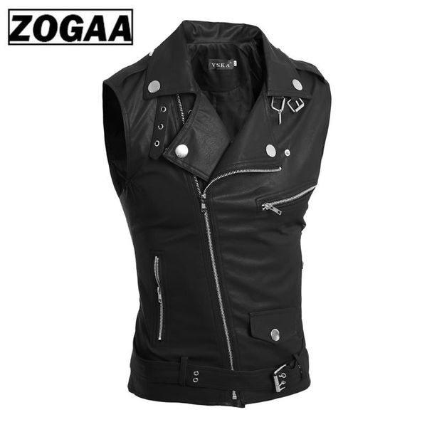 men's fur & faux zogaa men coats and jackets mens motorcycle waistcoat sleeveless lapel collar pu leather male diagonal zipper coat ves, Black
men's fur & faux zogaa men coats and jackets mens motorcycle waistcoat sleeveless lapel collar pu leather male diagonal zipper coat ves, Black
