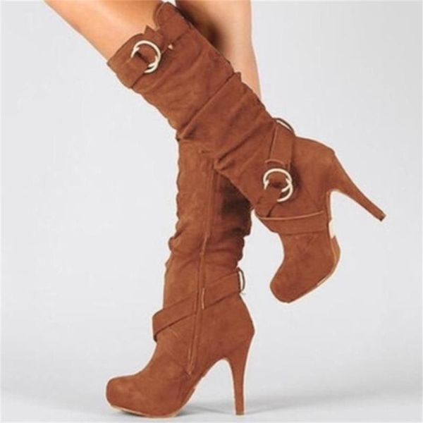 boots fashion ladies shoes thin high heels strap belt buckle women hidden pladform mid calf female botas mujer, Black
boots fashion ladies shoes thin high heels strap belt buckle women hidden pladform mid calf female botas mujer, Black