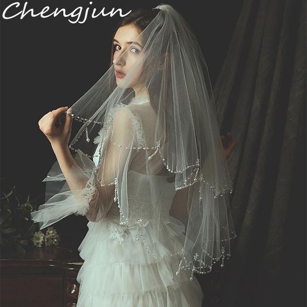 bridal veils chengjun soft tulle beaded edge two layer veil 2021, Black
bridal veils chengjun soft tulle beaded edge two layer veil 2021, Black