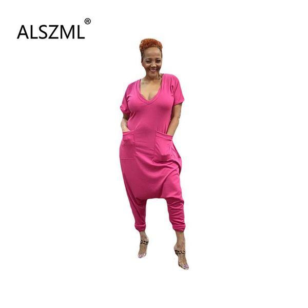 women's jumpsuits & rompers style purple red color v-neck short sleeve summer pockets design loose, Black;white
women's jumpsuits & rompers style purple red color v-neck short sleeve summer pockets design loose, Black;white