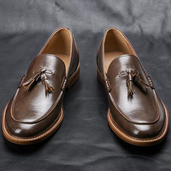 men leather dress shoes size 7-12 men's loafers business stylish comfortable gentleman's mens classic #al701, Black
men leather dress shoes size 7-12 men's loafers business stylish comfortable gentleman's mens classic #al701, Black