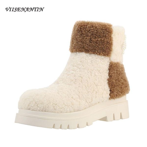 boots winter plus velvet snow warm sponge cake bottom leather thick pearl decoration women keep short, Black
boots winter plus velvet snow warm sponge cake bottom leather thick pearl decoration women keep short, Black