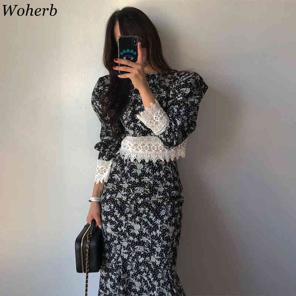 two piece set women fashion cropped floral lace blouse+high waist pleated mermaid skirts korean chic elegant 2 piece sets 210417, White
two piece set women fashion cropped floral lace blouse+high waist pleated mermaid skirts korean chic elegant 2 piece sets 210417, White