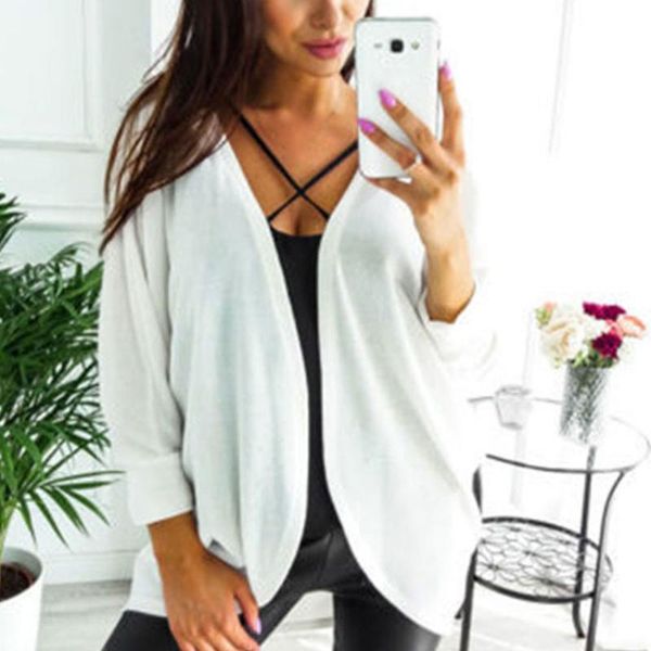 women's sweaters women autumn loose batwing sleeve sweater cardigan solid outwear coat, White;black
women's sweaters women autumn loose batwing sleeve sweater cardigan solid outwear coat, White;black