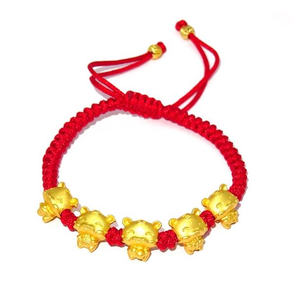 link, chain chinese zodiac animal charm bracelet year lucky red lady tiger pendant adjustable, Black
link, chain chinese zodiac animal charm bracelet year lucky red lady tiger pendant adjustable, Black