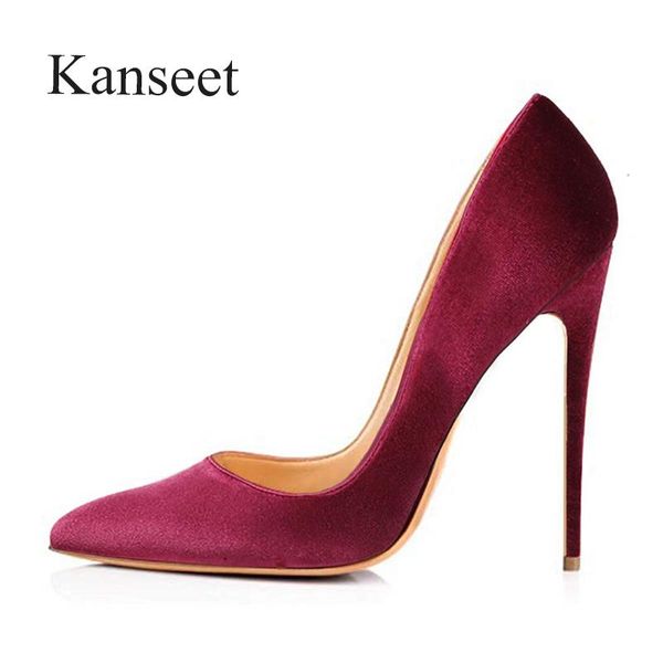 dress shoes kanseet women's pumps stiletto red wedding party prom ladies pointed toe shallow slip-on super high heels female, Black
dress shoes kanseet women's pumps stiletto red wedding party prom ladies pointed toe shallow slip-on super high heels female, Black