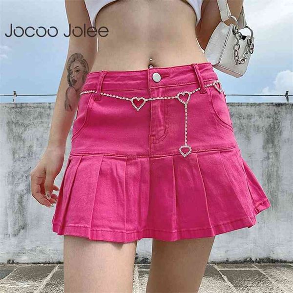 women y2k summer pleated high waist ruffle solid demin mini skirt preppy skinny streetwear bottom party club 210428, Black
women y2k summer pleated high waist ruffle solid demin mini skirt preppy skinny streetwear bottom party club 210428, Black