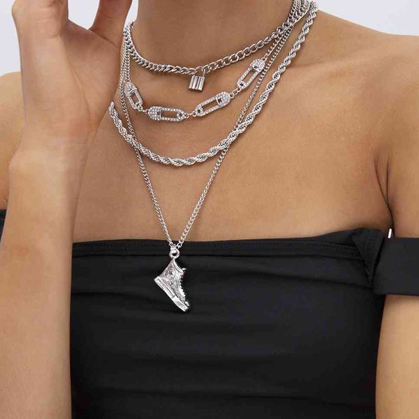 2021 metal long cuban chain pendant necklace ladies statement collar fashion jewelry women's wedding party gift set, Silver
2021 metal long cuban chain pendant necklace ladies statement collar fashion jewelry women's wedding party gift set, Silver