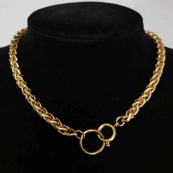 punk cuban chokers necklace women collar gold color stainlsteel chunky thick chain circle necklace hip hop men neck jewelry x0509, Black
punk cuban chokers necklace women collar gold color stainlsteel chunky thick chain circle necklace hip hop men neck jewelry x0509, Black