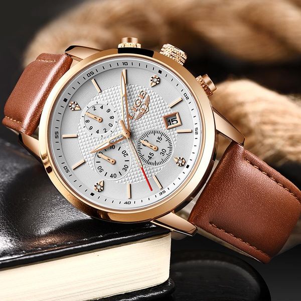 wristwatches 2021 lige mens watches leather chronograph male waterproof sport date quartz watch men gift relogio masculino, Slivery;brown
wristwatches 2021 lige mens watches leather chronograph male waterproof sport date quartz watch men gift relogio masculino, Slivery;brown