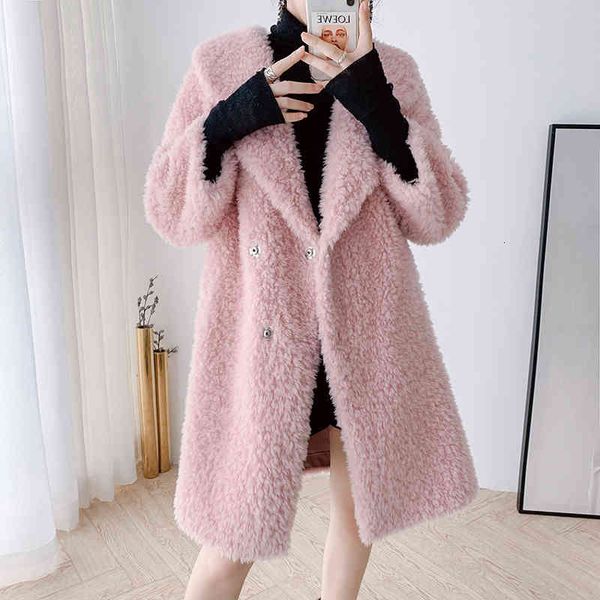 turn down collar cashmere jacket women coat female long sleeve fuzzy outwear lamb fur and hair pockets, Black
turn down collar cashmere jacket women coat female long sleeve fuzzy outwear lamb fur and hair pockets, Black