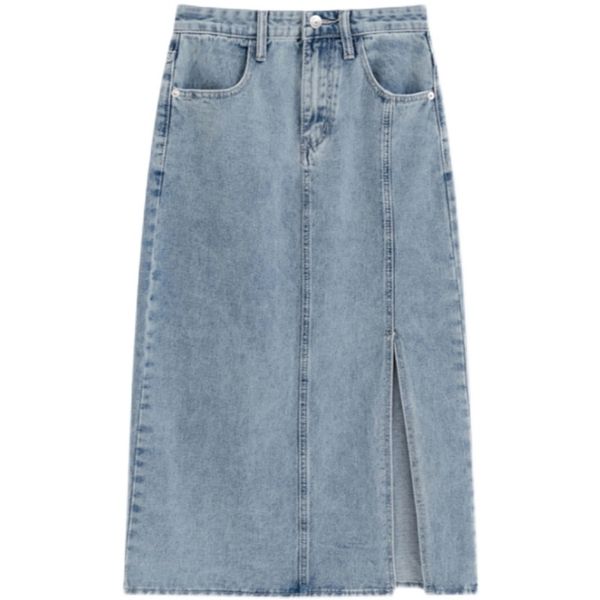 spring fashion high waist slit jean skirts women chic pockets denim faldas mujer slim all match long jupe feminino 210514, Black
spring fashion high waist slit jean skirts women chic pockets denim faldas mujer slim all match long jupe feminino 210514, Black