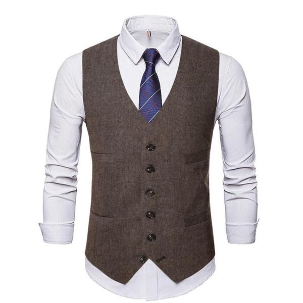 men's vests men business blazers simple breasted fall outwear wedding party office waiter casual waistcoat formal dress vest, Black;white
men's vests men business blazers simple breasted fall outwear wedding party office waiter casual waistcoat formal dress vest, Black;white