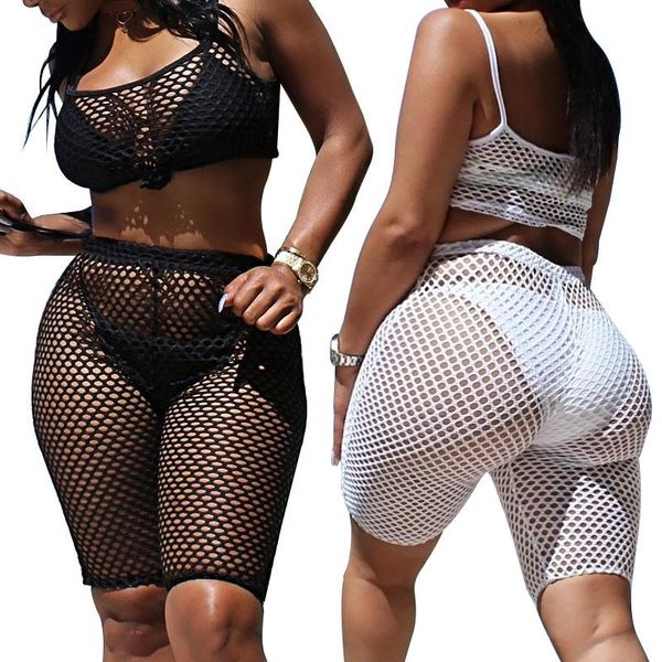 black grid suits white summer 2 piece mesh tracksuit ladies sleeveless crop and short pants see through women's tracksuits, Gray
black grid suits white summer 2 piece mesh tracksuit ladies sleeveless crop and short pants see through women's tracksuits, Gray