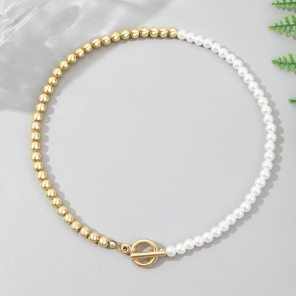 chokers simple half-sided pearl necklace copper bead niche design clavicle chain sweater all-match jewelry accessories, Golden;silver
chokers simple half-sided pearl necklace copper bead niche design clavicle chain sweater all-match jewelry accessories, Golden;silver