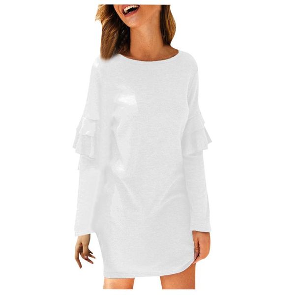 casual dresses women's autumn winter dress round neck loose solid color lotus leaf long sleeve women clothing streetwear, Black;gray
casual dresses women's autumn winter dress round neck loose solid color lotus leaf long sleeve women clothing streetwear, Black;gray