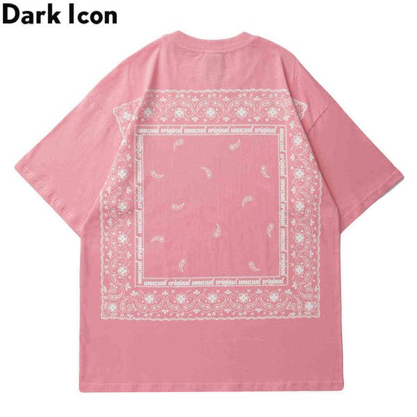 bandana t-shirt men summer loose short sleeved paisley men's tshirts black khaki pink tee shirts 210603, White;black
bandana t-shirt men summer loose short sleeved paisley men's tshirts black khaki pink tee shirts 210603, White;black