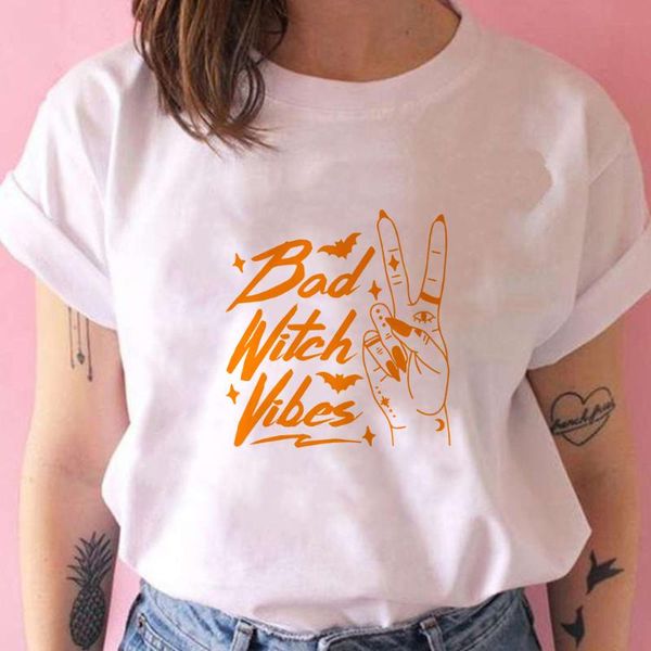women's t-shirt creative halloween women t shirts funny bad witch vibes ghoul letter short sleeve fashion tees anime tshirt dropship, White
women's t-shirt creative halloween women t shirts funny bad witch vibes ghoul letter short sleeve fashion tees anime tshirt dropship, White