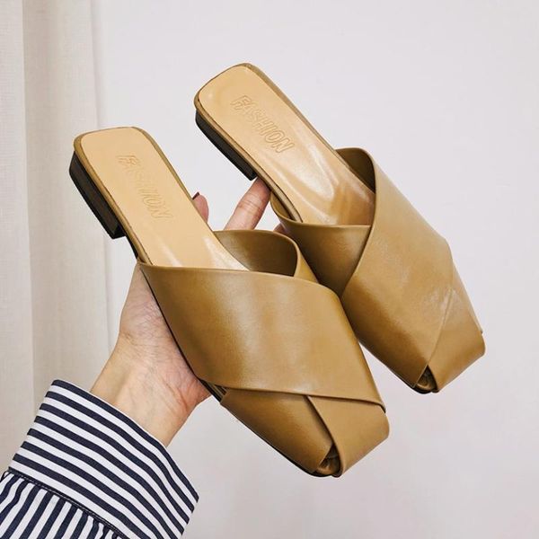 slippers slhjc women leather square toe mules shoes low heel fashion sandals casual outside drags slides, Black
slippers slhjc women leather square toe mules shoes low heel fashion sandals casual outside drags slides, Black