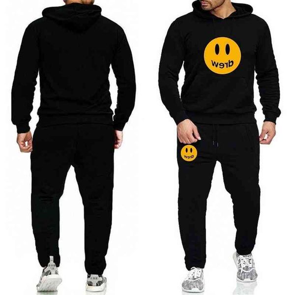 2021 justin bieber drew sweater and pants set, Black