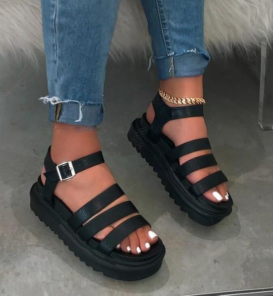 women shoes platform sandals thick bottom ladies peep toe beach chaussures femme summer, Black
women shoes platform sandals thick bottom ladies peep toe beach chaussures femme summer, Black