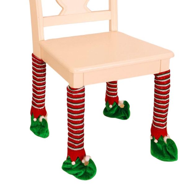 chair covers 1 pcs table foot cover for christmas decorations striped elf home protective supplies
chair covers 1 pcs table foot cover for christmas decorations striped elf home protective supplies
