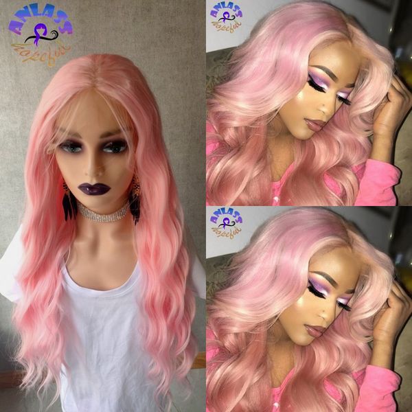 pink color 13x3 lace frontal synthetic wigs brazilian water wave middle part hair wig for women 150% density cosplay/party, Black
pink color 13x3 lace frontal synthetic wigs brazilian water wave middle part hair wig for women 150% density cosplay/party, Black