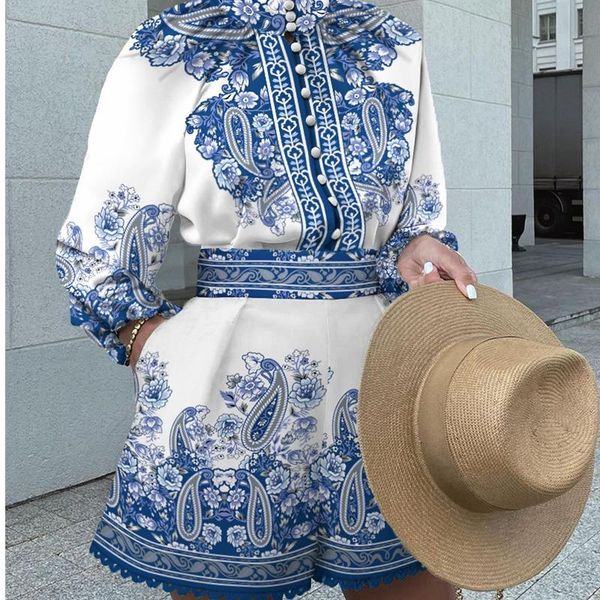 women's tracksuits mandylandy high waist shorts 2 piece sets outfits women blouse summer ladies fashion floral printed, Gray
women's tracksuits mandylandy high waist shorts 2 piece sets outfits women blouse summer ladies fashion floral printed, Gray