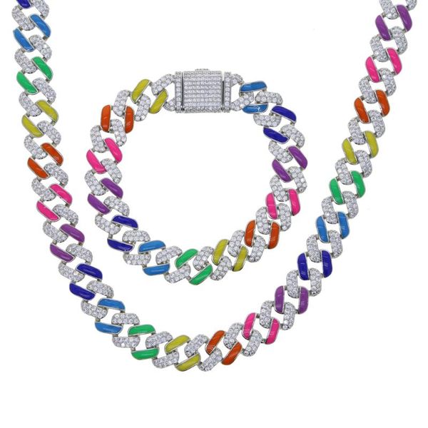 earrings & necklace silver color 11mm width cuban link chain half enamel cz cubic zirconia choker bracelet jewelry set
earrings & necklace silver color 11mm width cuban link chain half enamel cz cubic zirconia choker bracelet jewelry set