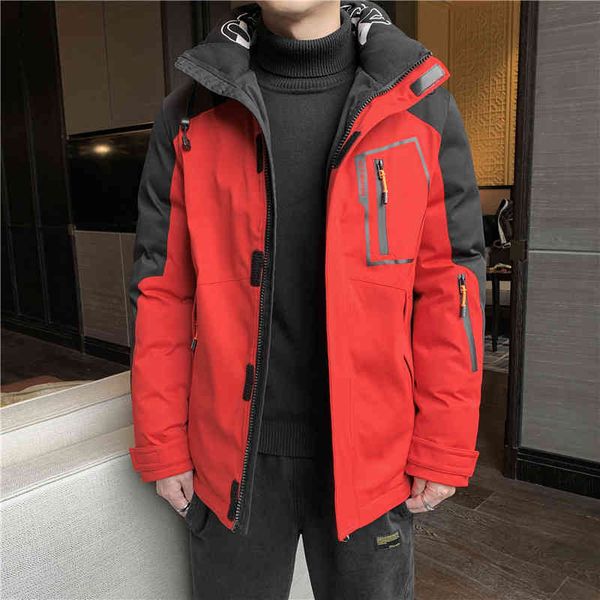 winter men's thickened warm leisure hooded cloth fashion handsome cotton padded et loose brand coat, Black
winter men's thickened warm leisure hooded cloth fashion handsome cotton padded et loose brand coat, Black