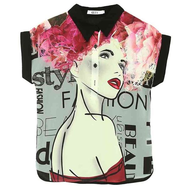 fashion summer women turn down collar short sleeves ladies letter print chiffon shirts female casual shirt blouse 210428, White
fashion summer women turn down collar short sleeves ladies letter print chiffon shirts female casual shirt blouse 210428, White