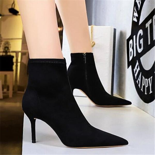 boots aiykazysdl women shoes fashion autumn winter high stiletto heels pointy toe sock ankle pumps, Black
boots aiykazysdl women shoes fashion autumn winter high stiletto heels pointy toe sock ankle pumps, Black