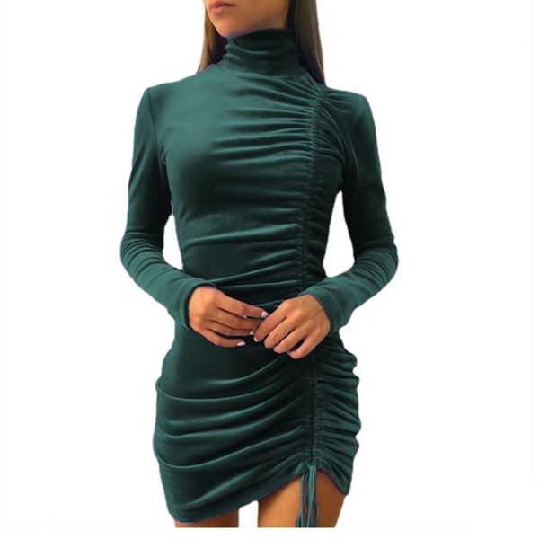 casual dresses women dress suede drawstring high neck sheath female autumn winter fashion long-sleeved tight bodycon, Black;gray
casual dresses women dress suede drawstring high neck sheath female autumn winter fashion long-sleeved tight bodycon, Black;gray