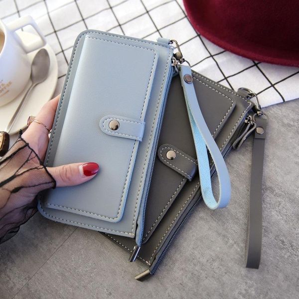 womens long wallet multi function zipper female purses card buckle pu leather clutch coin purse student, Red;black
womens long wallet multi function zipper female purses card buckle pu leather clutch coin purse student, Red;black