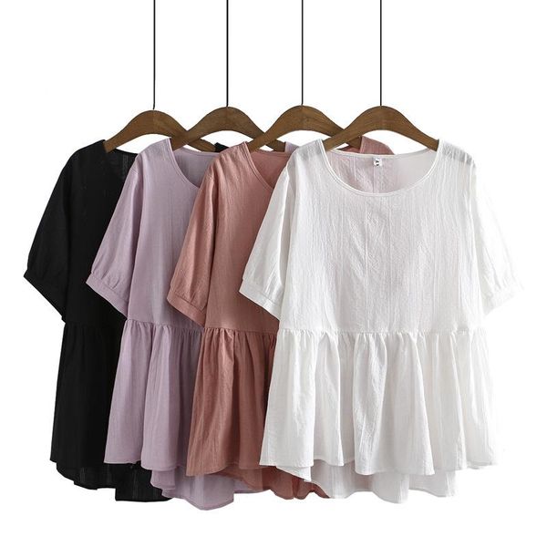 plus size t-shirt women's clothing blouses&shirts summer wear 2021 show thin loose cotton jacquard with short sleeves, Black
plus size t-shirt women's clothing blouses&shirts summer wear 2021 show thin loose cotton jacquard with short sleeves, Black