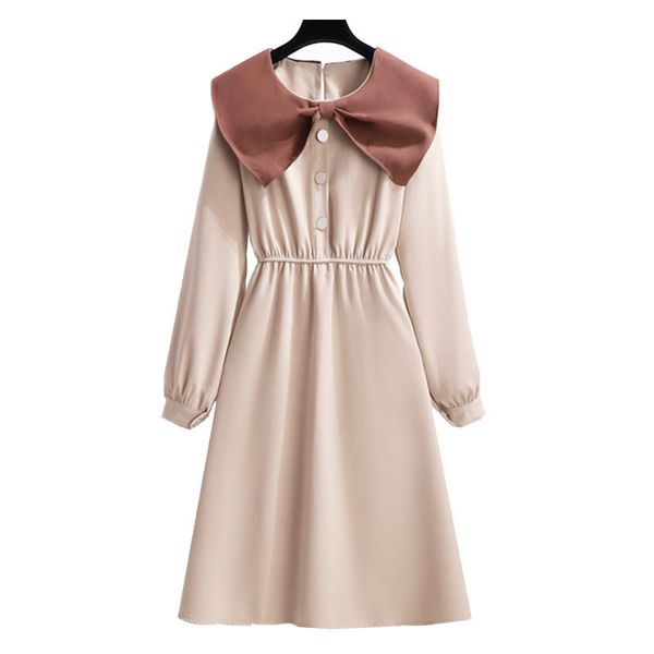 turn down collar puff sleeve patchwork midi mid-calf winter autumn dresses elegant chic khaki a-line d2078 210514, Black;gray
turn down collar puff sleeve patchwork midi mid-calf winter autumn dresses elegant chic khaki a-line d2078 210514, Black;gray