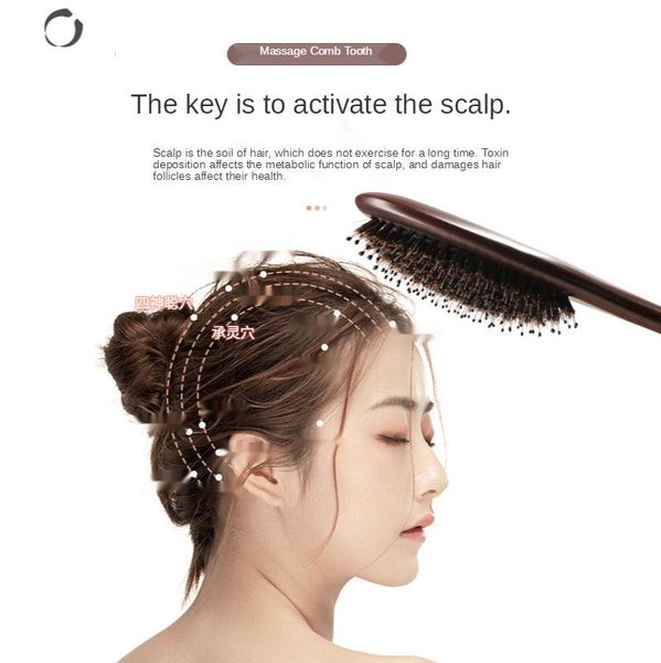 hair brushes ebony boar bristle cushion comb smooth anti-static shape air bag health care portable european massage, Silver
hair brushes ebony boar bristle cushion comb smooth anti-static shape air bag health care portable european massage, Silver