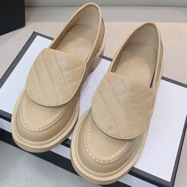 womens designer fashion loafers shoes round toe with sole metal soft leather upper with rubber decoration color black white apricot size34-4
womens designer fashion loafers shoes round toe with sole metal soft leather upper with rubber decoration color black white apricot size34-4