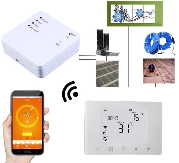 smart home control thermostat wifi lcd touch screen temperature controller for electrical / water heating systems work with alexa google
smart home control thermostat wifi lcd touch screen temperature controller for electrical / water heating systems work with alexa google