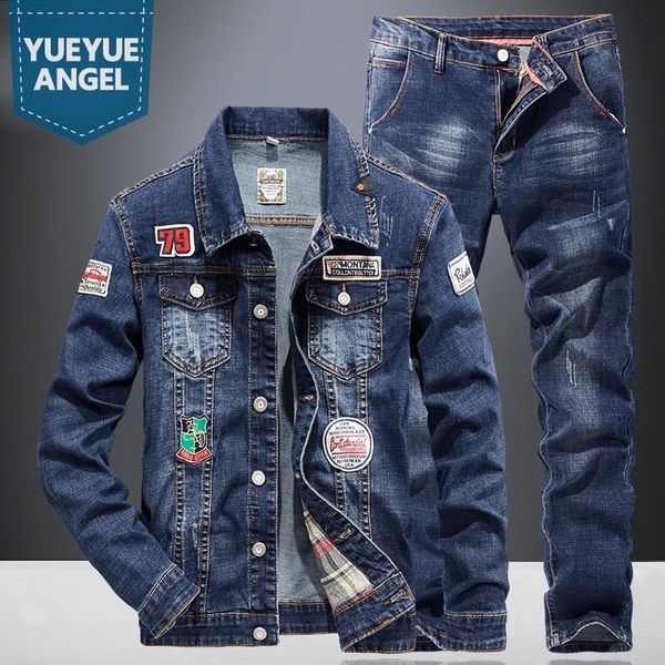 men's tracksuits motorcycle bikers denim two piece set fashion jacket jeans mens sets streetwear spring long sleeve outerwear pants mat, Gray
men's tracksuits motorcycle bikers denim two piece set fashion jacket jeans mens sets streetwear spring long sleeve outerwear pants mat, Gray