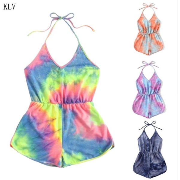 women halter v-neck backless playsuit rainbow gradient tie-dye printed sleeveless shorts one piece beach jumpsuit women's jumpsuits & r, Black;white
women halter v-neck backless playsuit rainbow gradient tie-dye printed sleeveless shorts one piece beach jumpsuit women's jumpsuits & r, Black;white