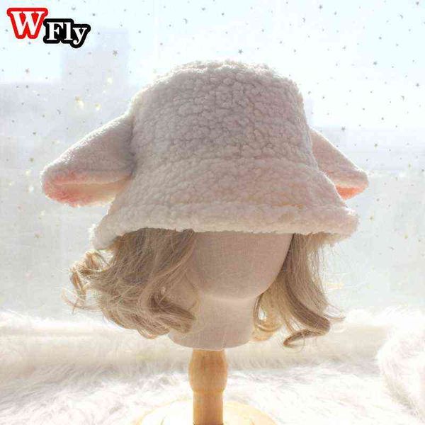 harajuku sweet lolita cute sheep ear plush fisherman hat women girls cosplay lamb wool hat winter warmer headwear decoration w220222, Blue;gray
harajuku sweet lolita cute sheep ear plush fisherman hat women girls cosplay lamb wool hat winter warmer headwear decoration w220222, Blue;gray