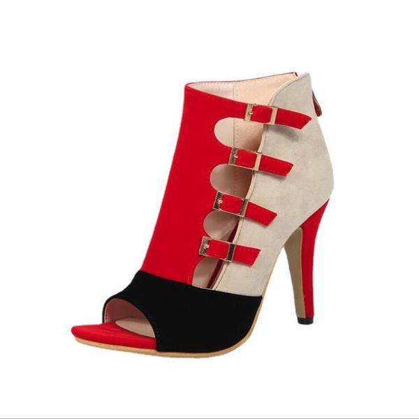 sandals 2021 fashion women's high heel color matching belt buckle fish mouth shoes large size roman, Black
sandals 2021 fashion women's high heel color matching belt buckle fish mouth shoes large size roman, Black