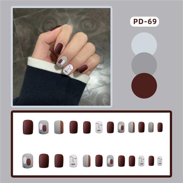 false nails fake short abstract face wear-resistant nail stickers finished 24 with glue sk88, Red;gold
false nails fake short abstract face wear-resistant nail stickers finished 24 with glue sk88, Red;gold