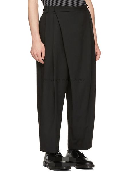 men's pants spring and summer fashion simple loose casual all-match solid color waistline asymmetrical irregular nine, Black
men's pants spring and summer fashion simple loose casual all-match solid color waistline asymmetrical irregular nine, Black