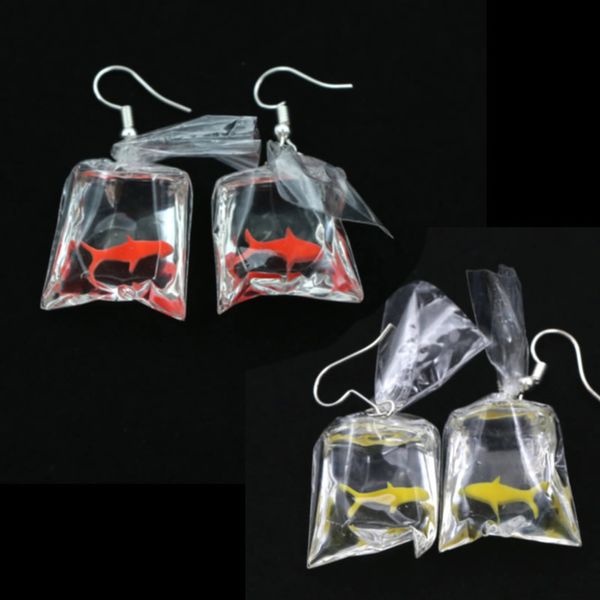 japanese and korean fashion transparent candy goldfish female personality carp imitation water bag resin earrings ear accessories, Black
japanese and korean fashion transparent candy goldfish female personality carp imitation water bag resin earrings ear accessories, Black