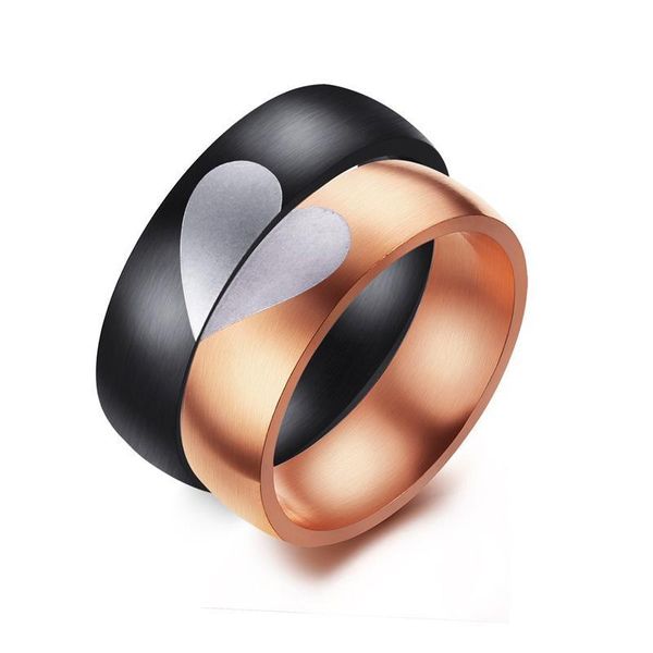 wedding rings heart alliance female/male romantic his and her love ring jewelry stainless steel anel de casamento, Slivery;golden
wedding rings heart alliance female/male romantic his and her love ring jewelry stainless steel anel de casamento, Slivery;golden