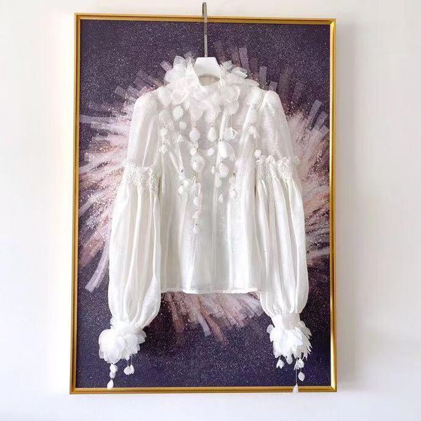 women's blouses & shirts kr07187 fashion 2021 runway luxury european design party style clothing, White
women's blouses & shirts kr07187 fashion 2021 runway luxury european design party style clothing, White