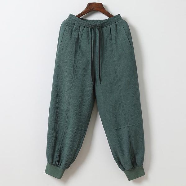 men's pants 2021 summer casual joggers ankle length wrinkled breathable material solid japan style loose tapered trousers, Black
men's pants 2021 summer casual joggers ankle length wrinkled breathable material solid japan style loose tapered trousers, Black